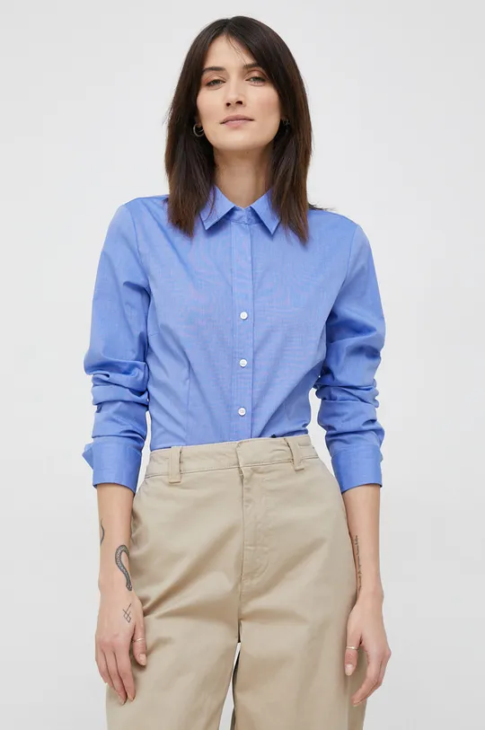 μπλε Βαμβακερό πουκάμισο Seidensticker Γυναικεία
