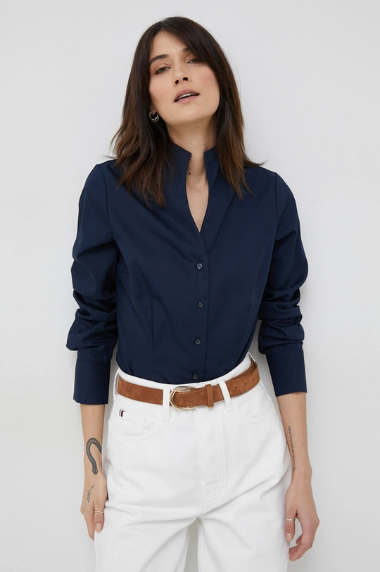 blu navy Seidensticker camicia in cotone Donna