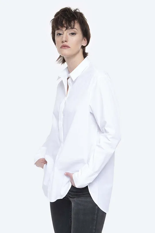 λευκό Βαμβακερό πουκάμισο Norse Projects Maja Poplin Γυναικεία