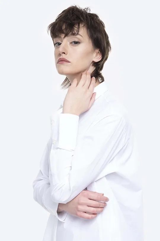 alb Norse Projects cămașă din bumbac Maja Poplin