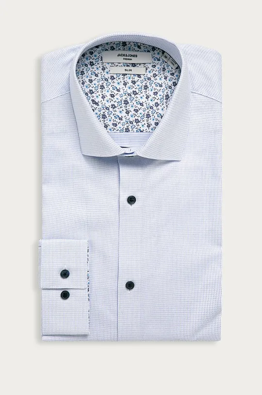 μπλε Premium by Jack&Jones - Βαμβακερό πουκάμισο Ανδρικά
