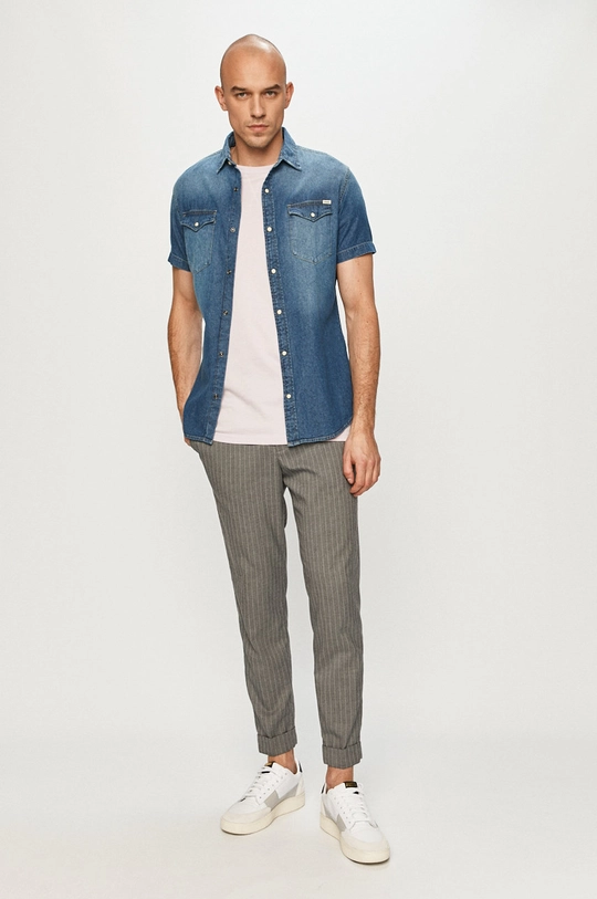 Jack & Jones - Koszula jeansowa 100 % Bawełna