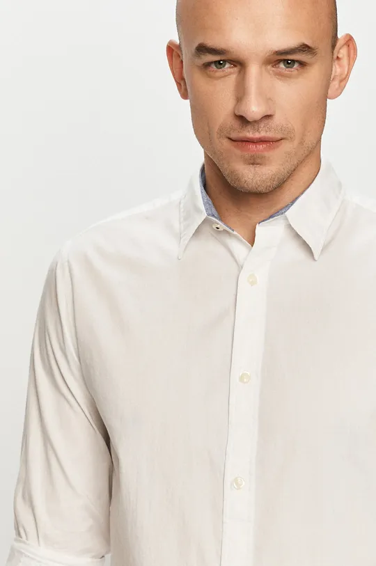 biela Jack & Jones - Bavlnená košeľa Pánsky