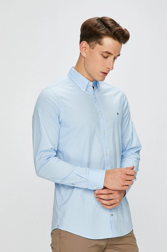 niebieski Tommy Hilfiger - Koszula Stretch Poplin 867894704 Męski