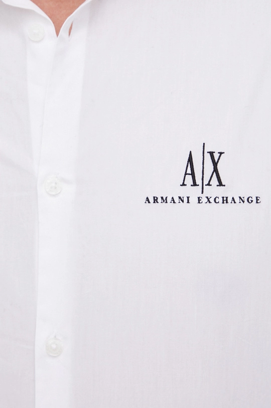 Хлопковая рубашка Armani Exchange белый