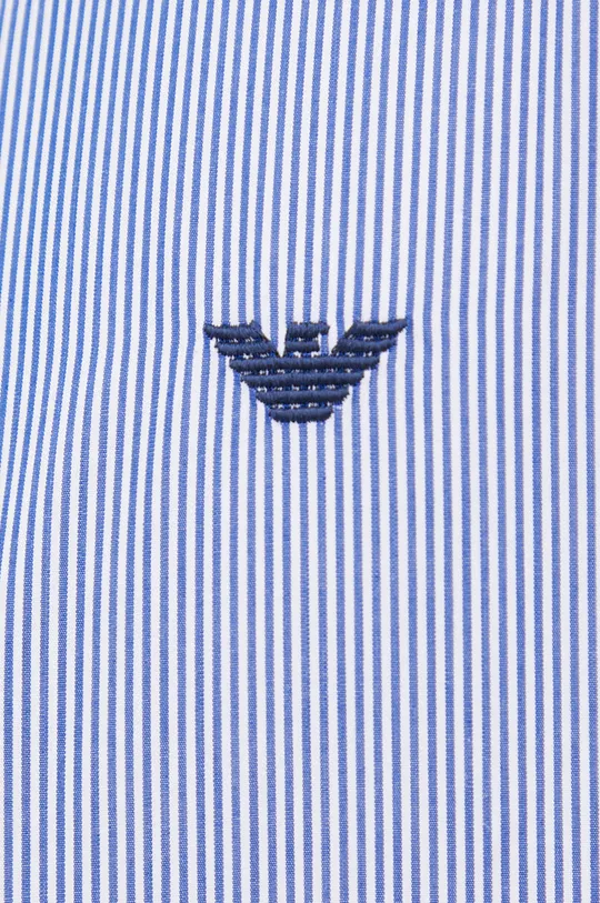 Emporio Armani camicia in cotone blu navy