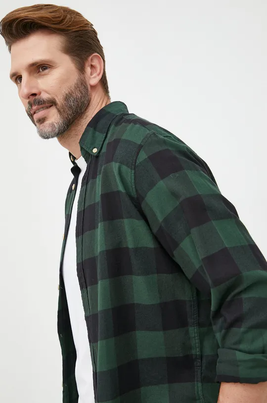 πράσινο Βαμβακερό πουκάμισο Selected Homme Ανδρικά