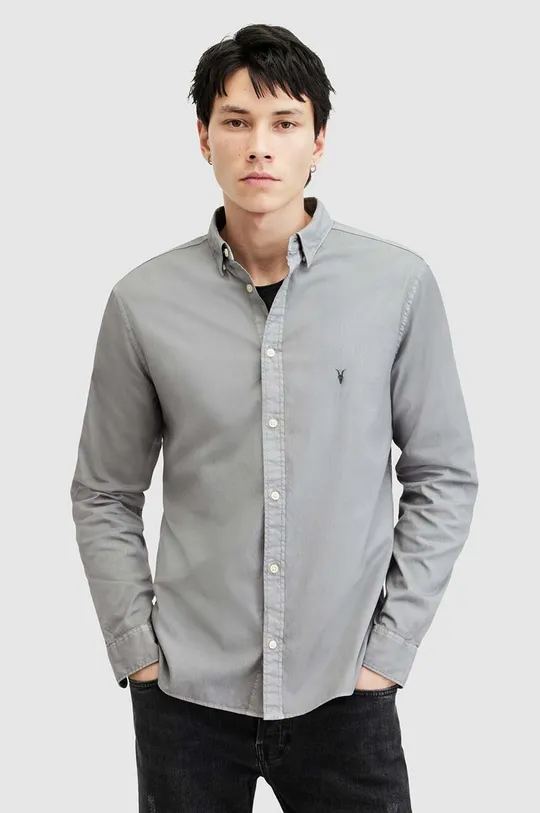 grigio AllSaints camicia Uomo