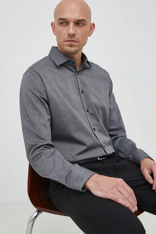 grigio Seidensticker camicia in cotone Uomo