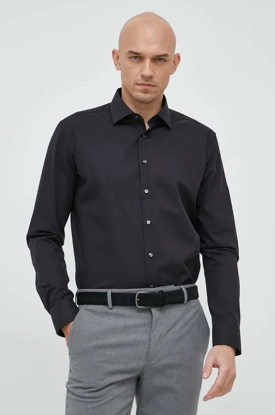 μαύρο Βαμβακερό πουκάμισο Seidensticker