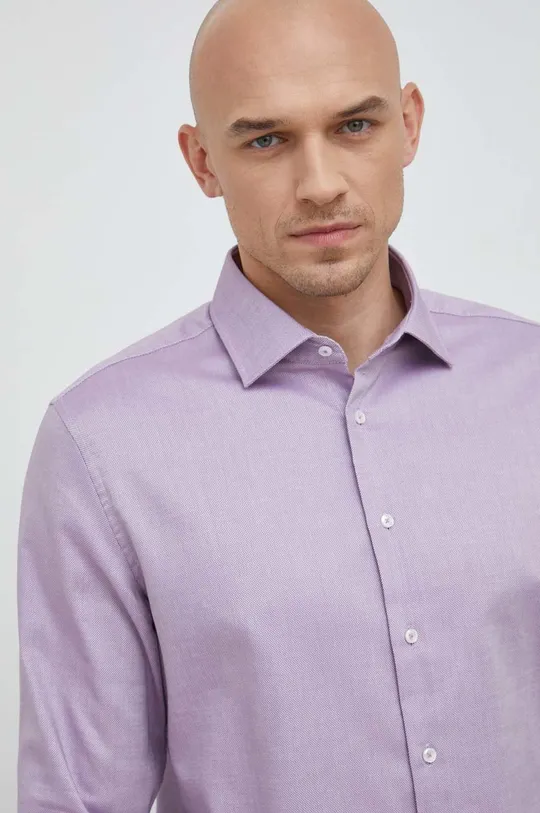 fialová Bavlnená košeľa Seidensticker