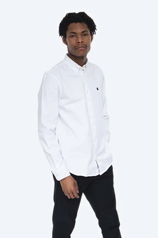 biały Carhartt WIP koszula bawełniana Męski