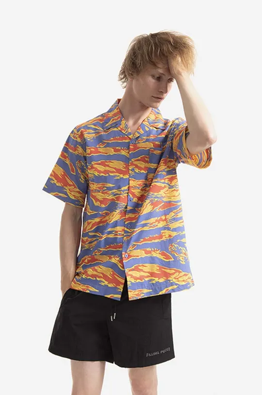 multicolor Maharishi koszula bawełniana Tigerskins x Warhol Męski