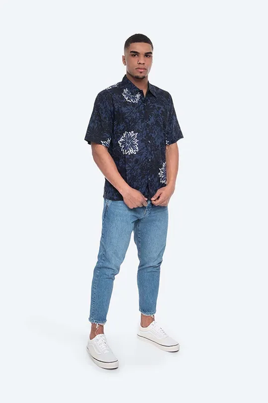 Памучна риза Norse Projects Carsten Flower Print бордо