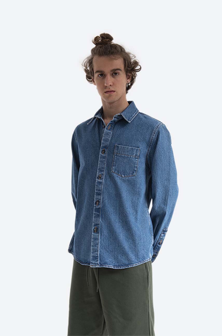 blue A.P.C. cotton shirt Surchemise Victor Men’s