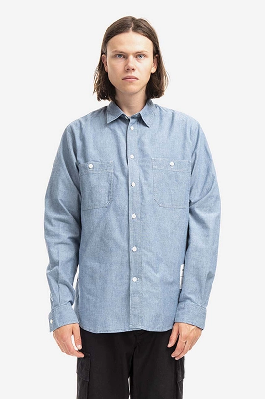 šarena Pamučna košulja Norse Projects Silas Chambray Tab Series Muški