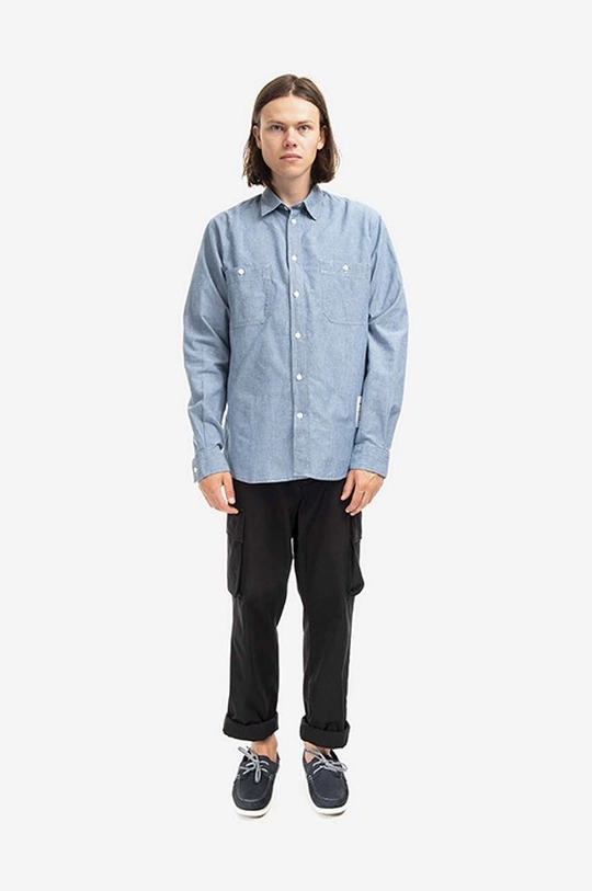 Košile Norse Projects Silas Chambray Tab Series N40-0582 7077 vícebarevná