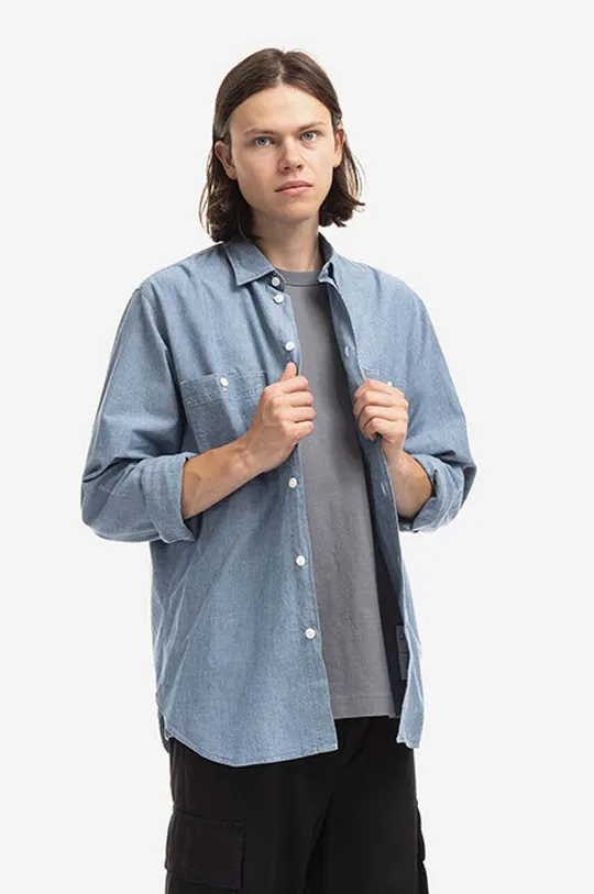 Памучна риза Norse Projects Silas Chambray Tab Series N40-0582 7077