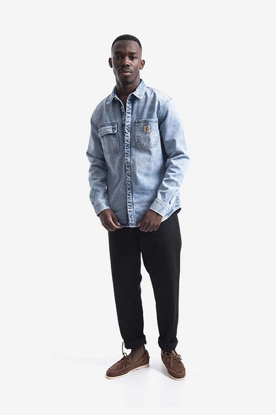 Carhartt WIP geacă din denim Sali albastru