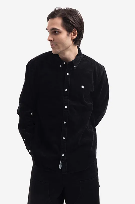 čierna Bavlnená košeľa Carhartt WIP Pánsky