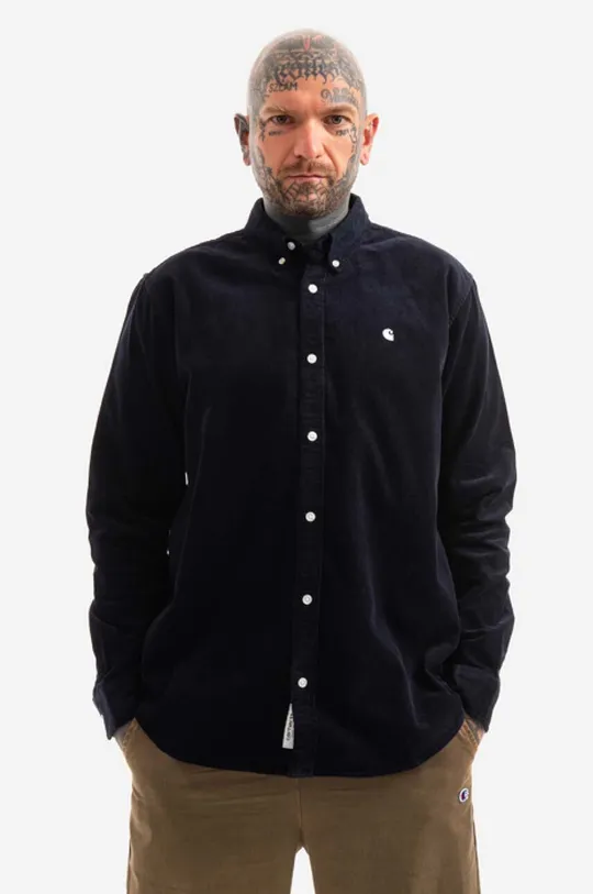 bleumarin Carhartt WIP cămașă din bumbac De bărbați