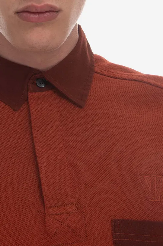 Pamučna majica dugih rukava Wood Wood Brodie Rugby smeđa