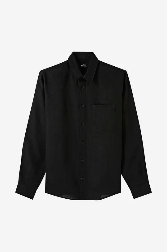 black A.P.C. shirt A.P.C. Chemise Cassel LIAEK-H12545 BLACK