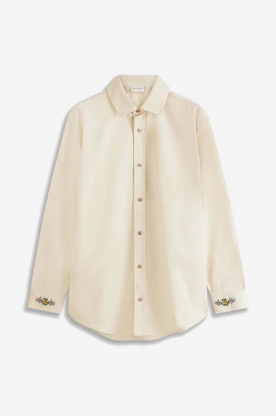 béžová Košile Drôle de Monsieur Chemise Drôle Fleurie SH126 LIGHT BEIGE