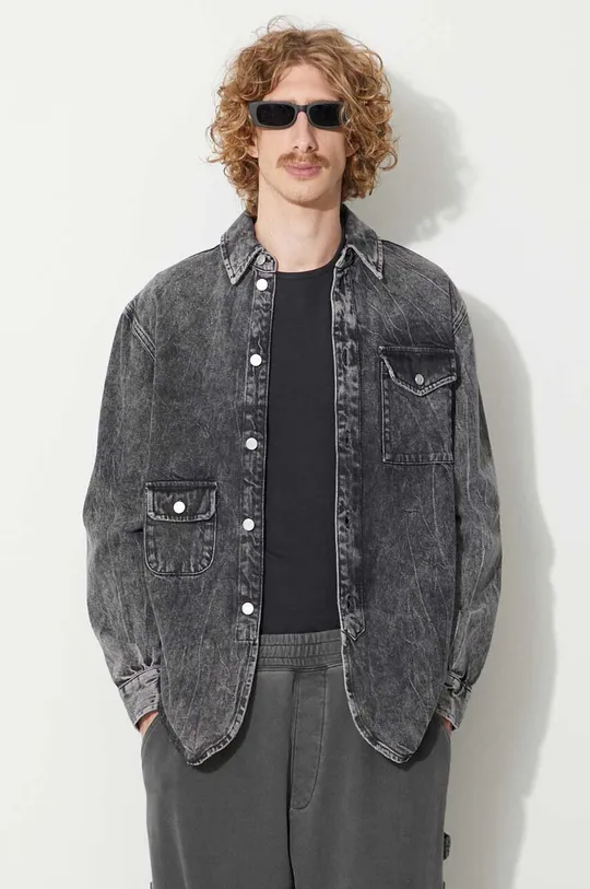 czarny Han Kjøbenhavn koszula jeansowa Męski