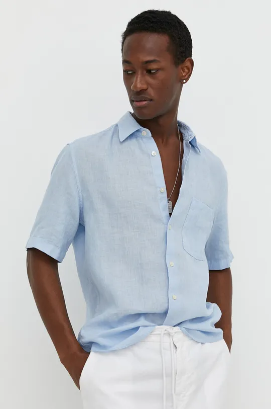 blu Marc O'Polo camicia di lino