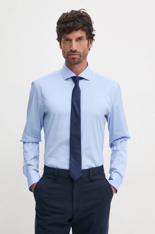 BOSS camicia semplice blu 50479915