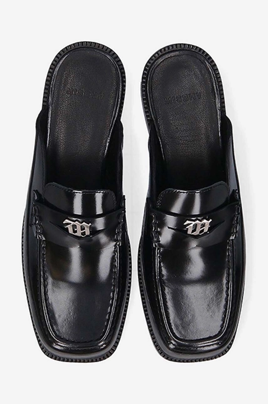 black MISBHV leather sliders The Brutalist