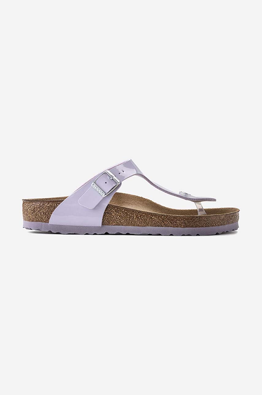 violet Birkenstock flip flops Gizeh BF Patent Women’s