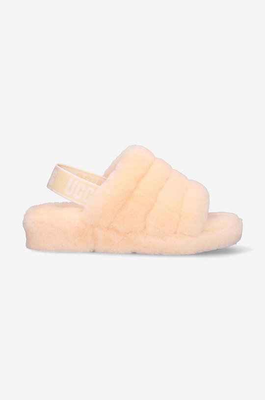 beige UGG wool slippers Fluff Yeah Women’s