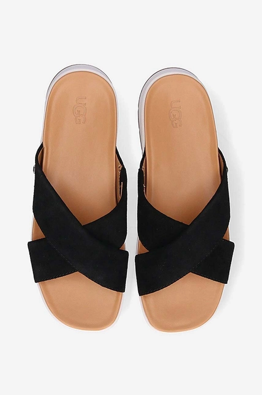 black UGG suede sliders Emily