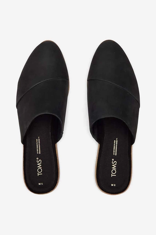 czarny Toms klapki zamszowe Flat 10018987