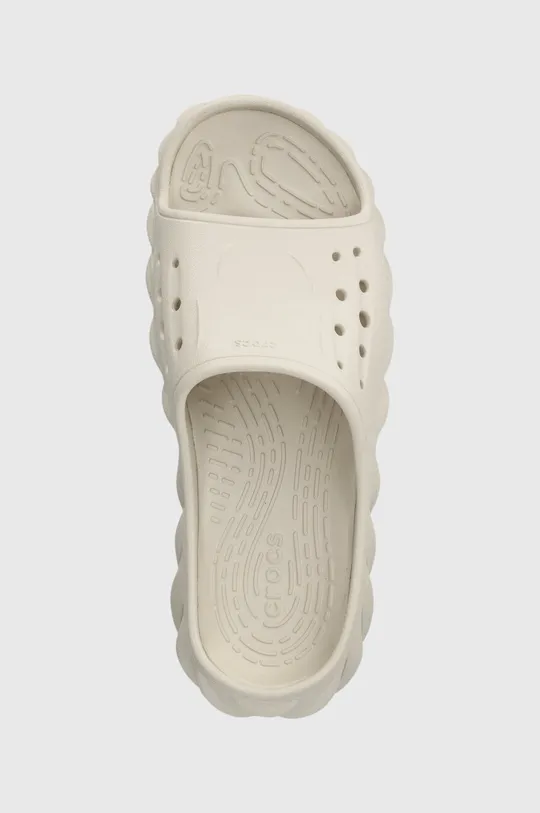 beige Crocs sliders 208170
