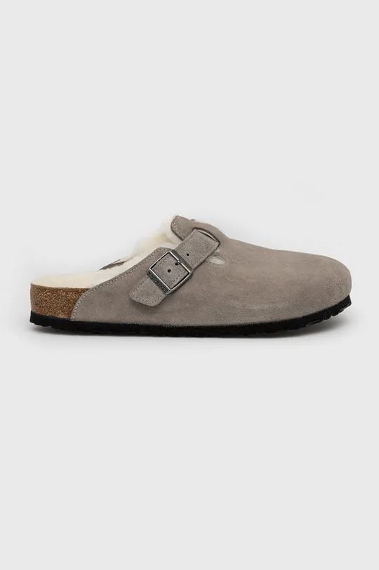 γκρί Παντόφλες σουέτ Birkenstock Boston Shearling Ανδρικά