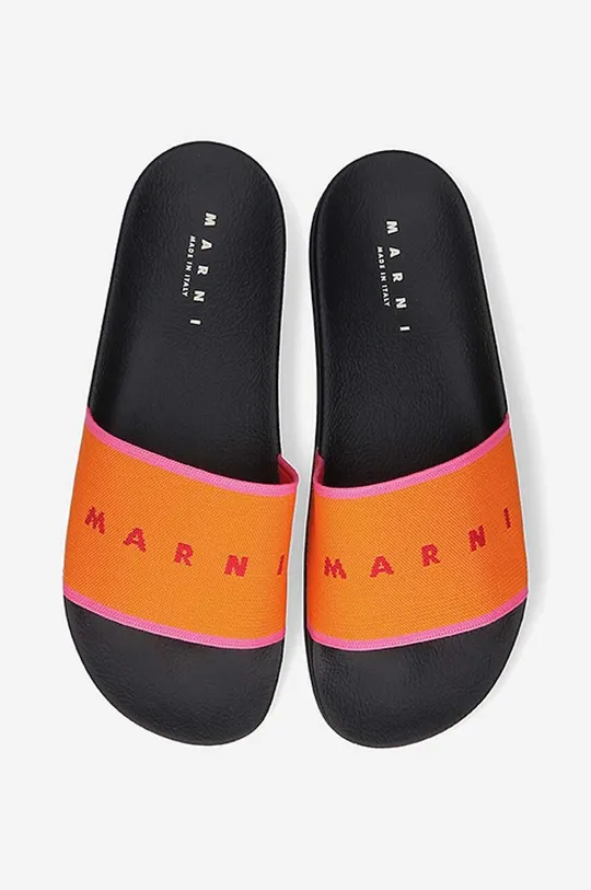 orange Marni sliders Sandal