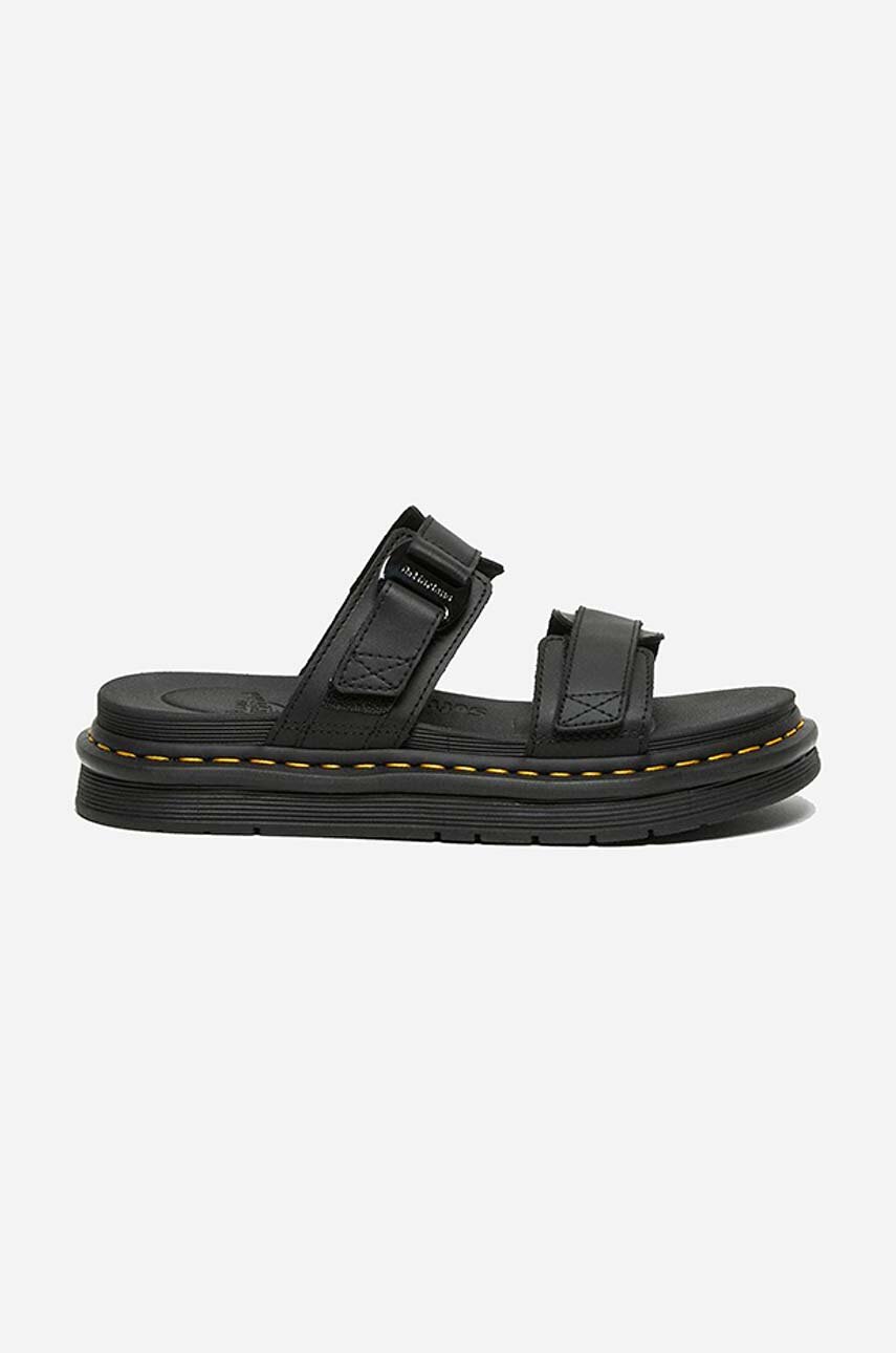 black Dr. Martens leather sliders Chilton Men’s