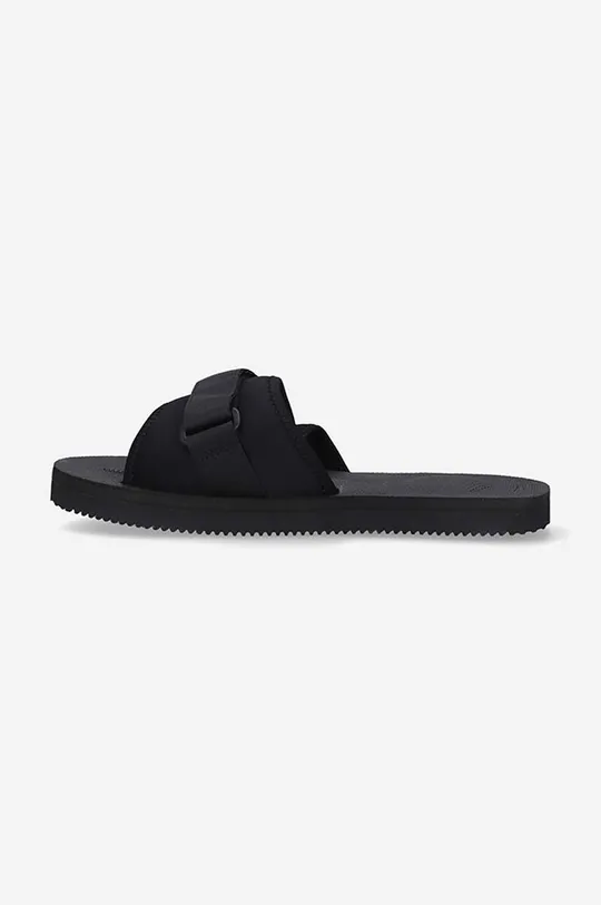 Suicoke sliders PADRI BLACK  Uppers: Textile material Inside: Synthetic material, Textile material Outsole: Synthetic material