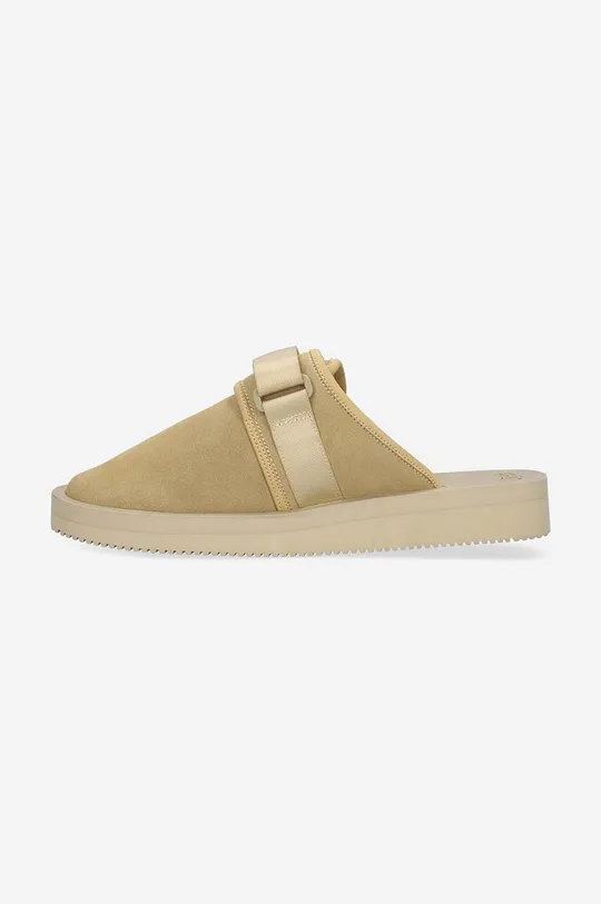 beige Suicoke suede sliders ZAVO-VS