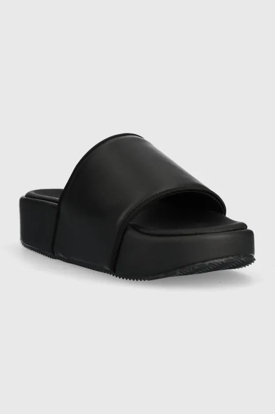 Δερμάτινες παντόφλες adidas Originals Y-3 Slide μαύρο