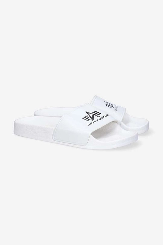 white Alpha Industries sliders Slider Unisex