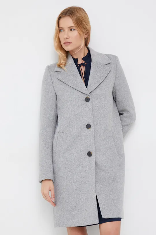 sivá Vlnený kabát Selected Femme Dámsky