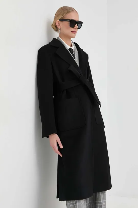 čierna Vlnený kabát MAX&Co. Dámsky