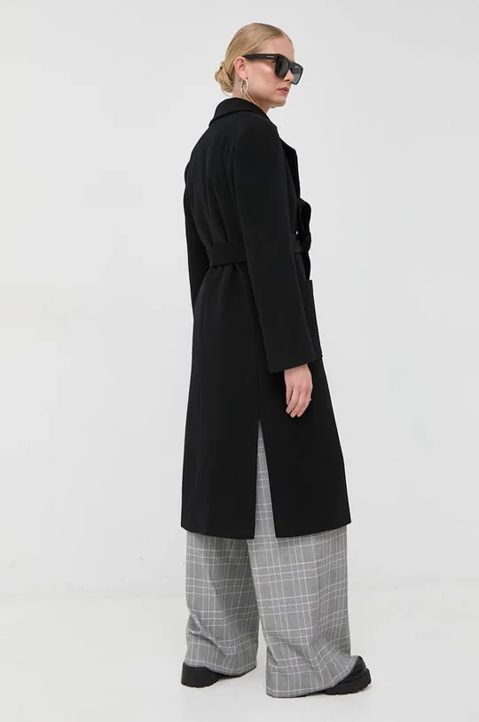 Μάλλινο παλτό MAX&Co. μαύρο