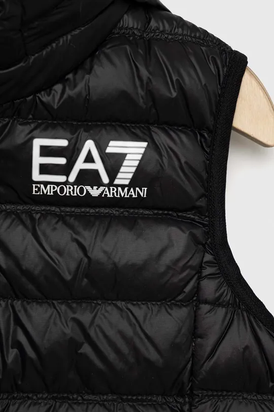 Detská páperová vesta EA7 Emporio Armani čierna