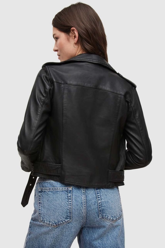 AllSaints - Kožená bunda Balfern Biker Dámsky