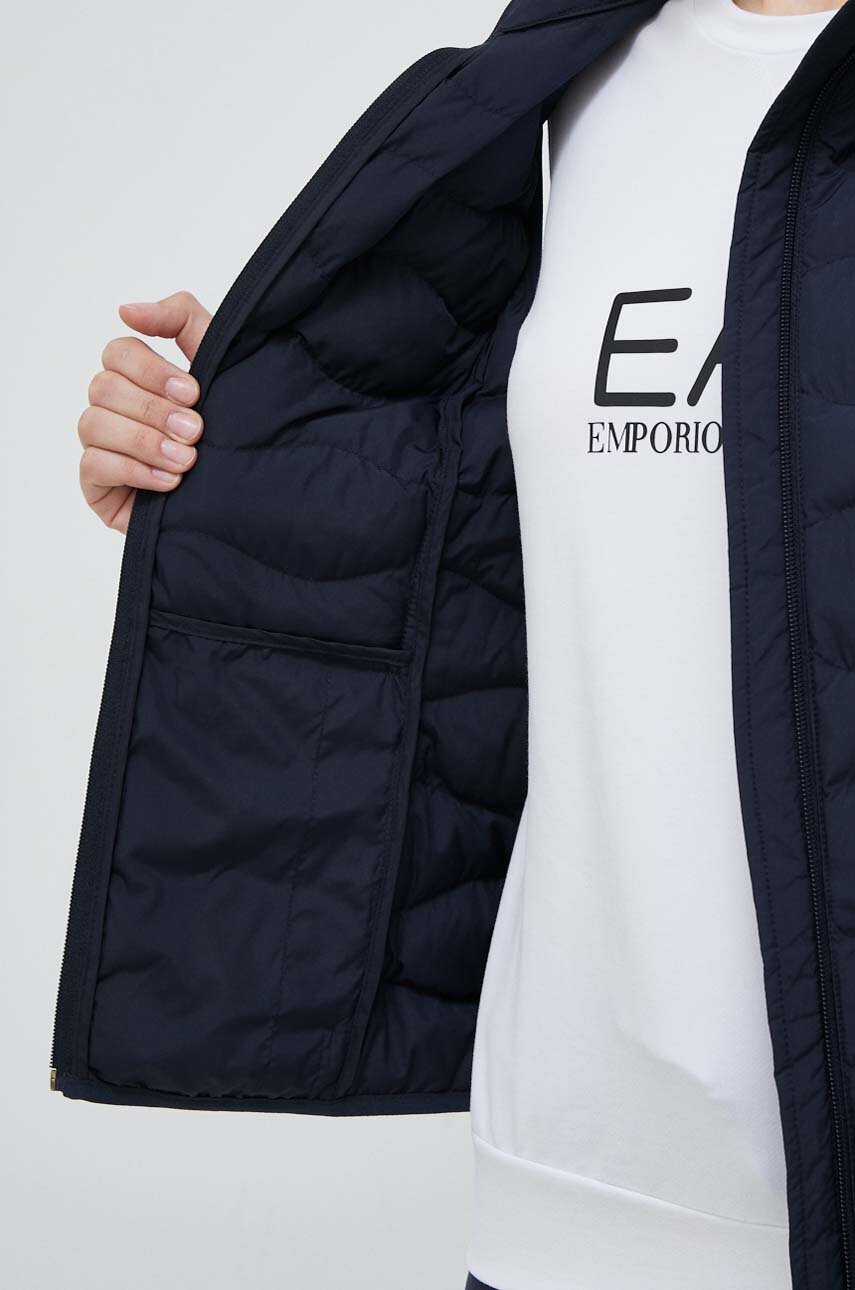 Maglietta Smanicata EA7 Donna Nero - Logo Brand, 100% Poliestere - Foto 10